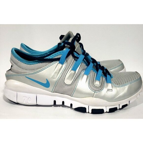 Nike Free 7.0 Silver White Blue Running Athletic Shoes Sneakers Womens US  8.5 - Picture 15 of 16